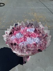 Pink and White Ribbon Bouquet for Sale!! Perfect for Any Occasion