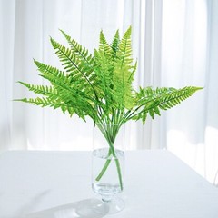 2 Green 19″ Artificial Boston Fern LEAVES Faux Greenery STEMS Party Decorations