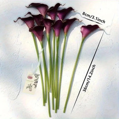 6PCS Real Touch Calla Lily Bouquet Artificial Flowers, Wedding Bridal Home Decor