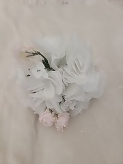 Bridal Wedding Bouquet White Pink Faux Pearl Floral