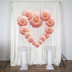 4 pcs 12″ Blush Artificial Large Roses Flowers Wall Backdrop Party Wedding