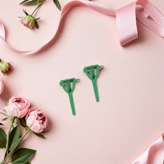 180Pcs Reusable Plastic Boutonniere Holder Pins for Wedding Corsage Dark Green