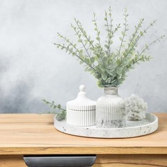 18pcs Eucalyptus Stems Greenery Stems Fake Leaves Artificial 18pcs-frost Green