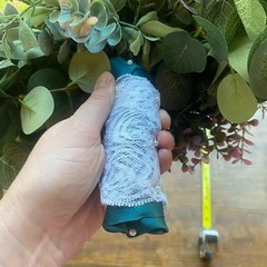 Bridal Wedding Bouquet Budget Friendly Handmade Faux Florals Blue Purple Green