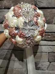 Bridal Bouquet – bling pink and white wedding