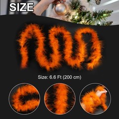 1 Pcs 6.6 Ft Feather Boas Feather for DIY Craft Sewing Trim Party Home Orange