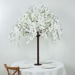 5 ft WHITE Artificial Cherry Blossom TREE Detachable Metal Base Party Decoration