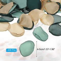 400 Pcs Silk Rose Petals, Artificial Flower Fake Rose Petals Dark Green Mixed