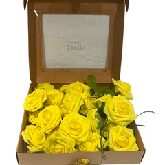 22 Lings Moment 3″ Roses Artificial Flowers Realistic yellow faux Bridal Wedding