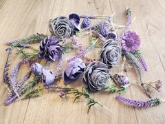 Lavender Wedding Cake Flower Topper Purple Sola Wood Wildflower Heather Decor