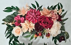 Floral Silk Flower Swags, Wedding Arch Decoration Pk of 2, Centerpieces