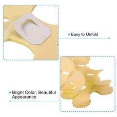 9.8ft Four-Leaf Garland, 12 Pack Tissue Paper Hanging Flower, Beige