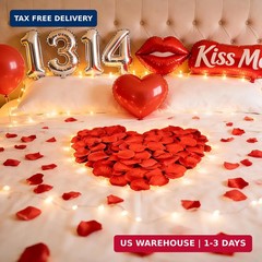 1200 PCS Artificial Silk Rose Petals Decoration for Romantic Night, Wedding, Eve