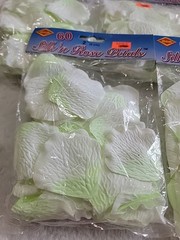 Silk N Rose Petals White/Green 60 Pack Bridal Shower Wedding Decoration #300