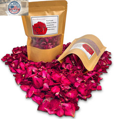 Fortunate Flowers Red Dried Rose Petals for Wedding, 1.75Oz/50G Dried Red Flower