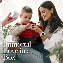 27 Preserved Roses in a Heart Box – Flowers Forever Valentine’s Day, Roses Forev
