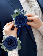 CherishedMoments Corsage and 6.7 inches x 5.3 inches, Dark Navy Blue