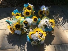 WEDDING FLOWERS BOUQUETS Decorations Sunflowers and any color you want PACKAGE