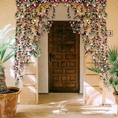 5Pcs 41Ft Flower Garland Artificial Rose Vines for Bedroom, Cute 5 Pcs Pink