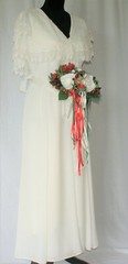 Roses and Berries Silk Winter Wedding Bouquet