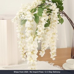 4pcs 47.2-inch Artificial Fake Wisteria Hanging Flower Garland Silk Flower Strin