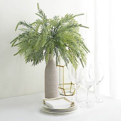 2 Frosted Green 15″ Faux Sagebrush Artificial Leaves Greenery Stems Party Events