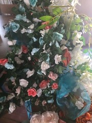 Floral Arch Decorations Set Wedding Shower Party Reception, Fall Colors + Teal