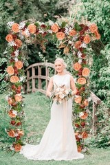 Lvydec 2 Pack Artificial Peony Flower Garland – 6ft Silk Peony Orange Flower …