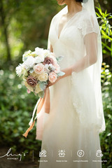 Ling’S Moment Dusty Rose Bridal Bouquet for Bride, Blush Pink Wedding Bouquets f