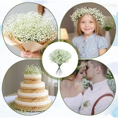 150PCS Babys Breath Artificial Flowers, Bulk Faux Baby Breath Flower Babys