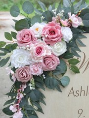 ponatia Artificial Wedding Arch Flowers (Pack of 2), Dusty Rose Wedding Flowe…