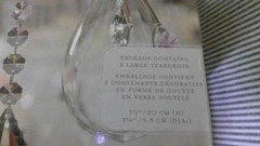 Blown Clear Glass Teardrops Decorative Containers New in Box