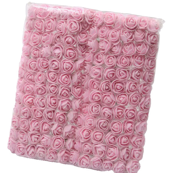 LOT of 1008 pc mini lace Pink Rose Foam Artificial Flower Bouquet