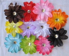 50 Assorted Silk Flower Heads Scrapbook Wedding Decoration Craft Floral Daisy