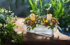 Spring Summer Candle Rings,Floral Candle Rings Wreaths 6 Inch,Daisy and Sunfl…