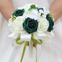 Lightweight Bridal Wedding Bouquet Round Holding Bouquet Throw Toss Artificia…