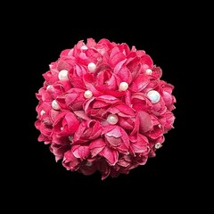 Pink Rosebud Flower Ball Hanging Pomander Kissing Ball Roses Flower Girl NEW