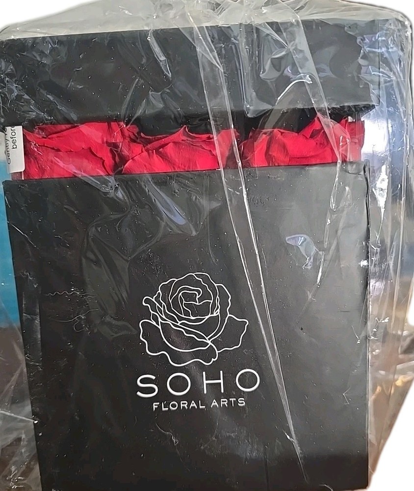 Soho Floral Arts | Roses In A Box | Genuine Roses that Last for Years Black S…