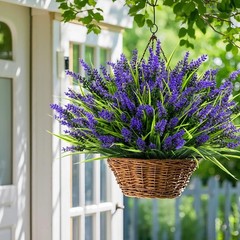 24 Bundles Artificial Lavender Flowers 14 5in UV Resistant Faux Plants Outdoor