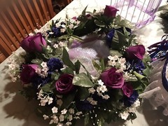 Wedding & More! Flower Basket Boutonnieres Corsages Royal Purple & Royal Blue