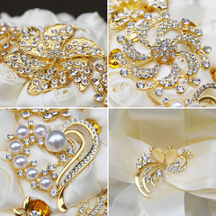 8.3 Inch Handmade Satin Rose Bridal Bouquet Toss round Wedding Bouquet Throw Tos