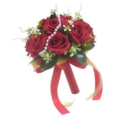 Life Like Artificial Rose Flower Bridal Handheld Bouquet Silk Flower for Wedding