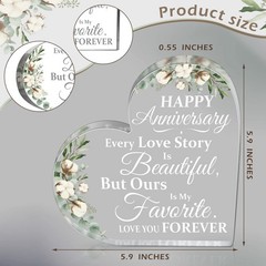Wedding Gift for Her 15.1 x x 1.4 cm / 5.9 x x 0.55 inches, White