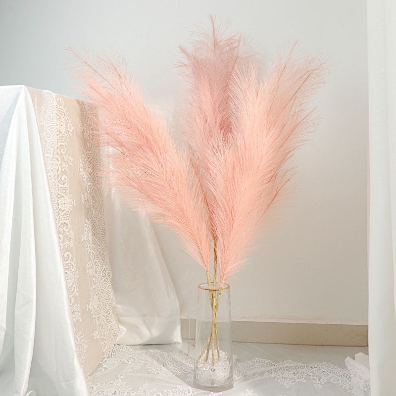 3 DUSTY ROSE 44″ ARTIFICIAL Pampas Grass SPRAYS Faux Plant STEMS Party
