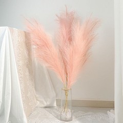 3 DUSTY ROSE 44″ ARTIFICIAL Pampas Grass SPRAYS Faux Plant STEMS Party