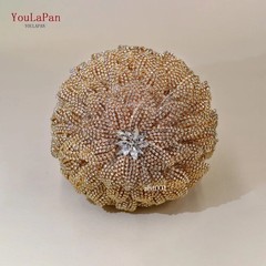 Shining Rhinestones Bridal Bouquet Handmade Crystal Bride Accessories Flower