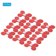 9.8ft Four-Leaf Garland, 12 Pack Tissue Paper Hanging Flower, Red