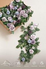 6Pack 2ft Artificial Flowers Garland Dusty Rose Lantern Flower Centerpieces
