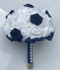 Claudia’s Keepsake Bridal Bridesmaid Elopement Wedding Bouquet Marine/Navy Blue