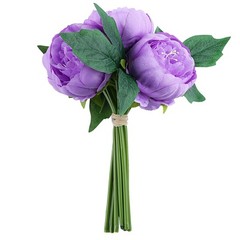 LAVENDER 10″ Silk Artificial Peony Flowers Bouquet Arrangement Party Wedding